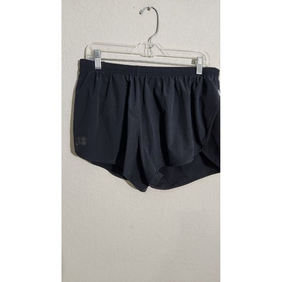 Nike Dri-FIT Running Shorts Womens Black Reflective Logo Athletic Lined - Picture 1 of 10